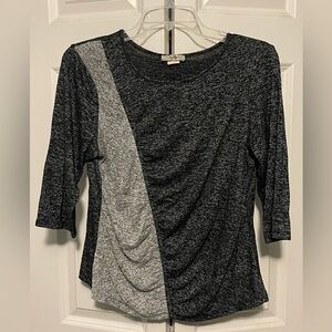 Ladies Two Tone Black & Grey Shirt